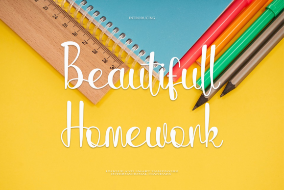 Beautifull Homework: A Relaxed Script Font for Editorial Design