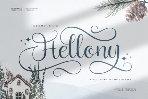 Hellony: A Luxurious Script Handwritten Font for Makers