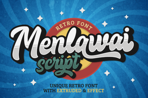 Menlawai: The Bold Script Font for Retro Campaigns