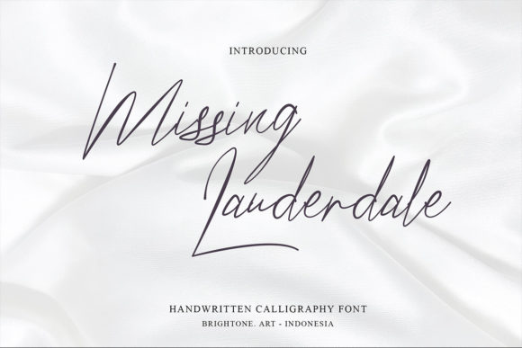 Missing Lauderdale: A Premium Script Font for Makers