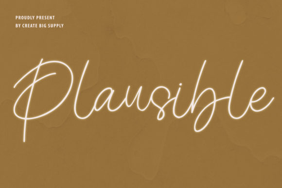 Plausible: A Luxury Script Handwritten Font for Makers