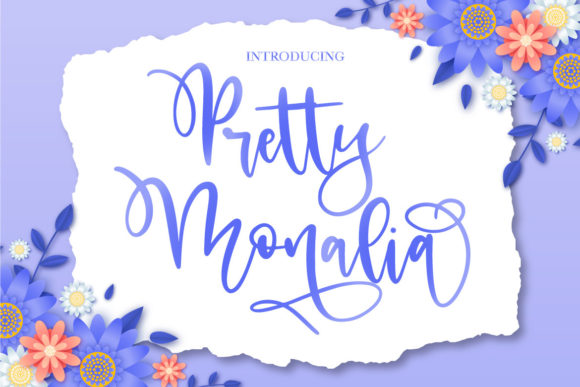 Pretty Monalia: A Charming Script Font for Branding