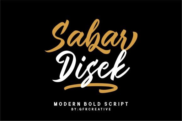 Sabar Disek: A Bold Script Handwritten Font for Makers