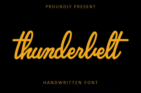 Thunderbelt: A Sweet Script Handwritten Font for Editorial Design